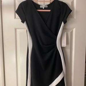 NWT. Black and white body con dress